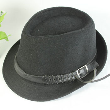 Woolen hat female winter jazz hat strap decoration fedoras female fashion british style fedoras free shipping
