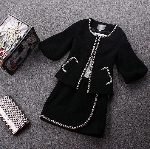 Woolen set lace intellectuality l twinset ol professional set lantern sleeve 2012 autumn and winter female