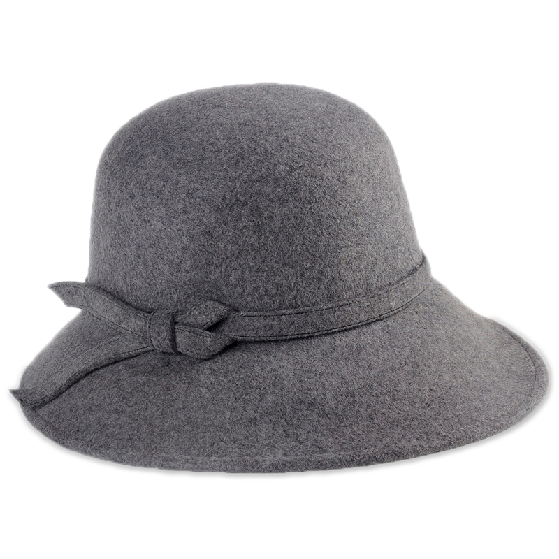 Woolen wool hat bow bucket hat bucket hats women's hat
