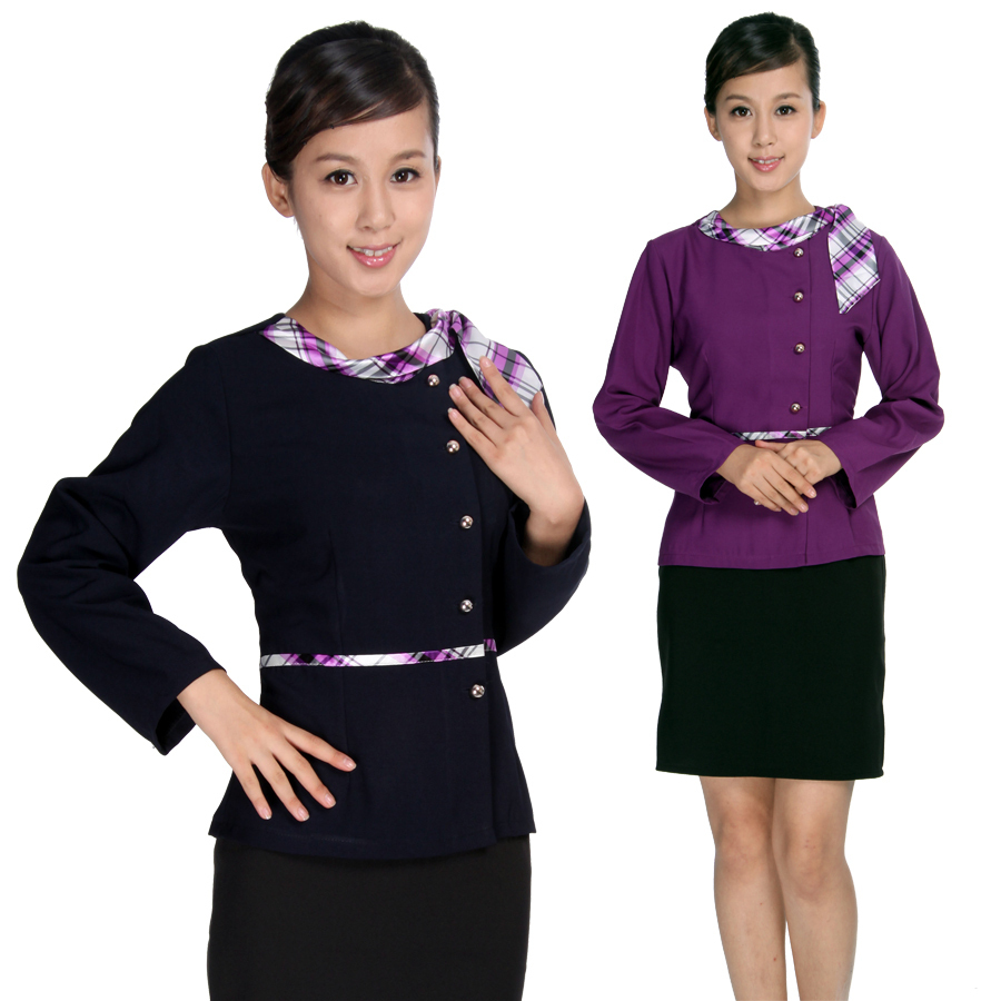 Work wear autumn and winter female front desk stewardess clothes work wear b203