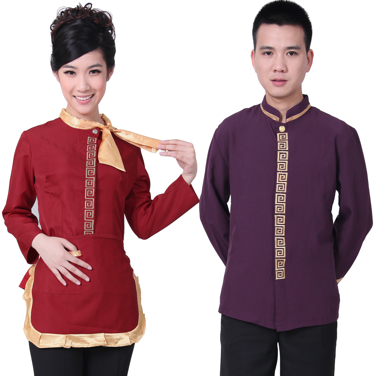 Work wear autumn and winter female waiter uniform work wear winter female