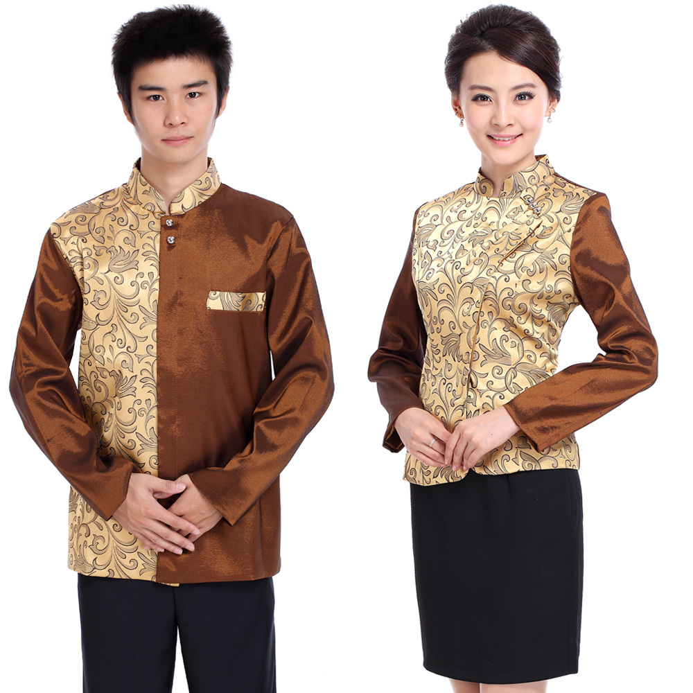 Work wear autumn and winter long-sleeve female front desk waiter uniform