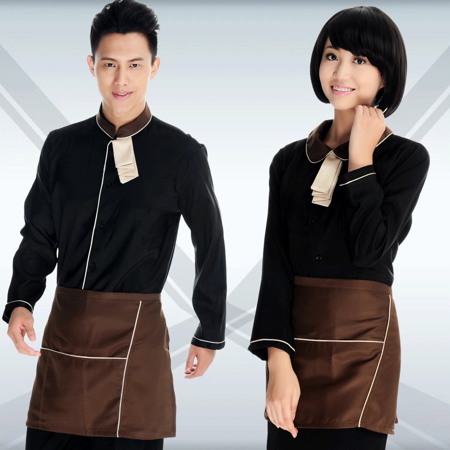 Work wear autumn and winter long-sleeve female restaurant uniforms autumn clothes