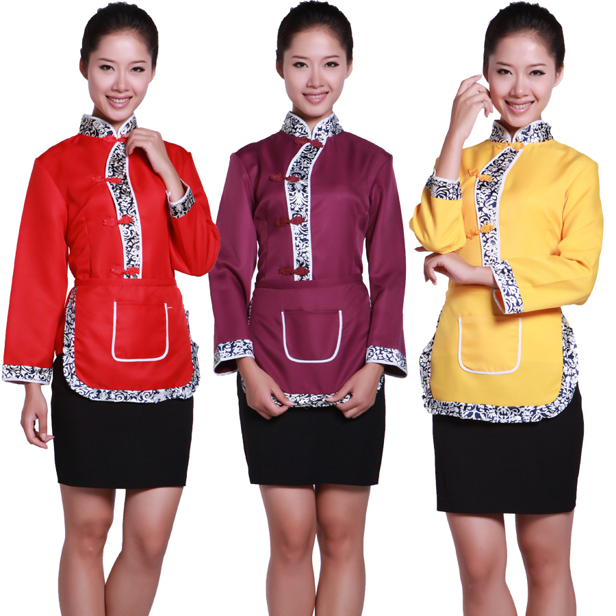 Work wear autumn and winter long-sleeve work wear autumn restaurant uniforms