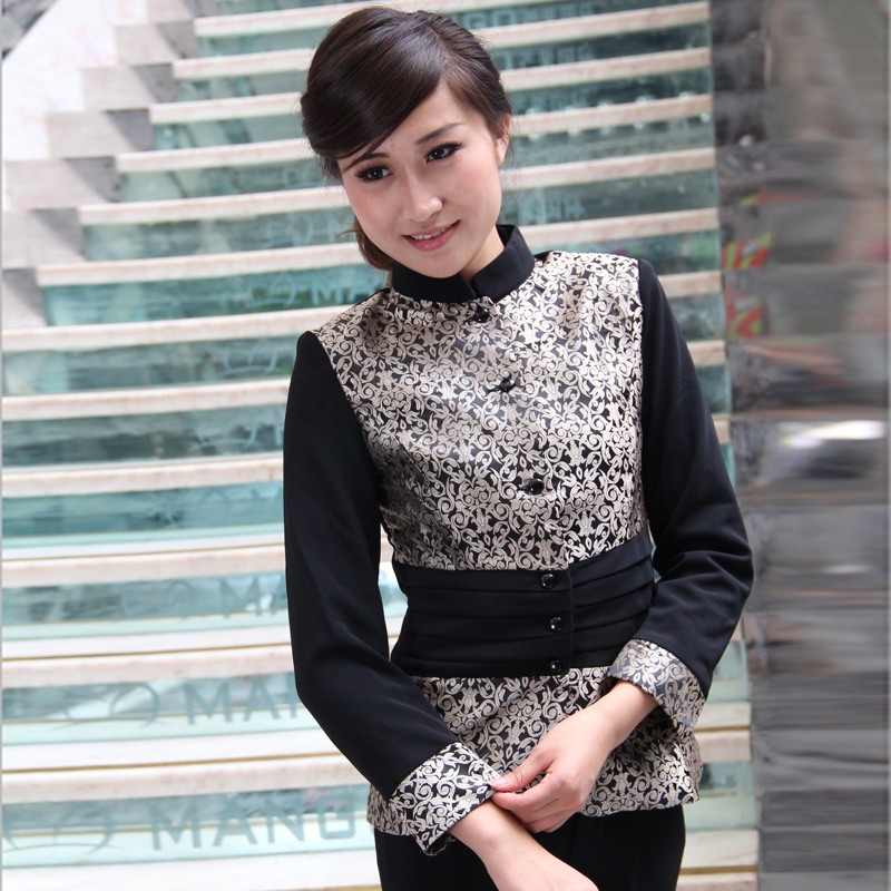 Work wear autumn and winter waiter clothes restaurant uniforms long-sleeve