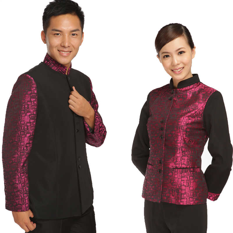 Work wear autumn and winter waiter uniform clothes pediluvium technicalness service