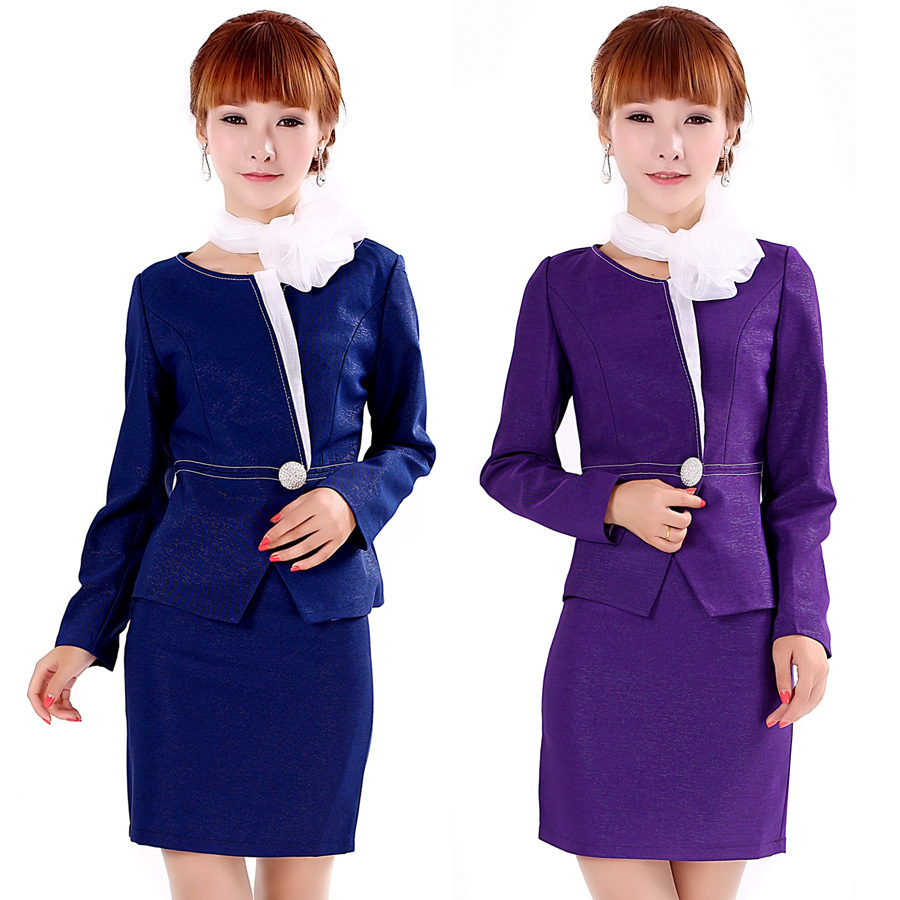Work wear fashion professional women skirt long-sleeve set uniform autumn and winter