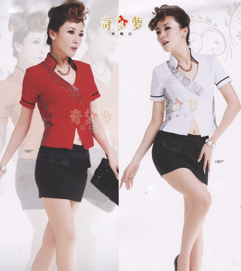Work wear front desk waiter uniform beauty set