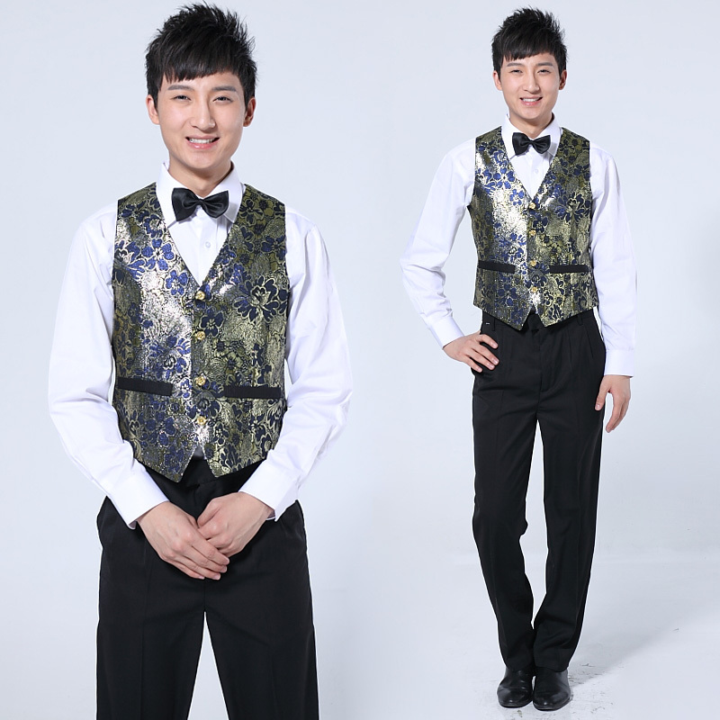 Work wear spring and summer autumn ktv vest uniform male waiter clothes
