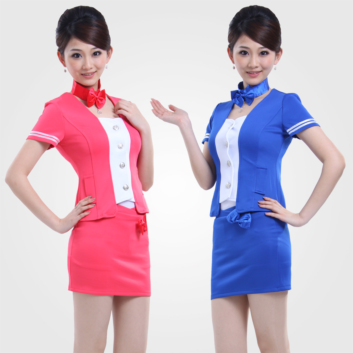 - work wear suit stewardess front desk pediluvium service technician free shipping