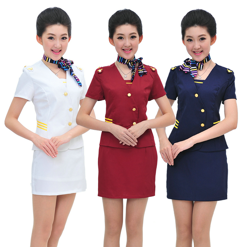 Work wear summer female front desk stewardess uniforms pediluvium clothes
