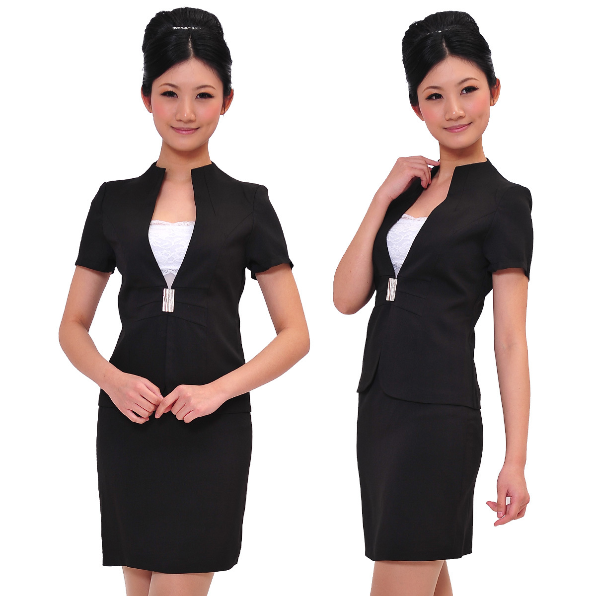 Work wear summer female front desk uniform work wear women's set fashion skirt