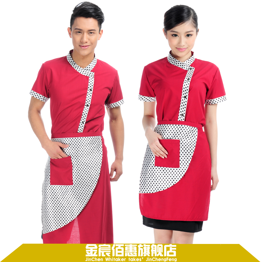 Work wear summer waiter clothes uniform clothes