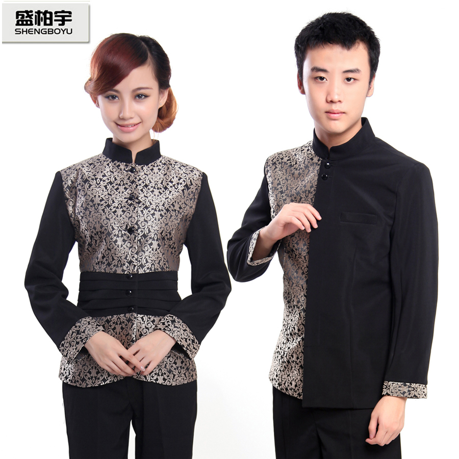 Work wear winter uniform waiter clothes work wear autumn female