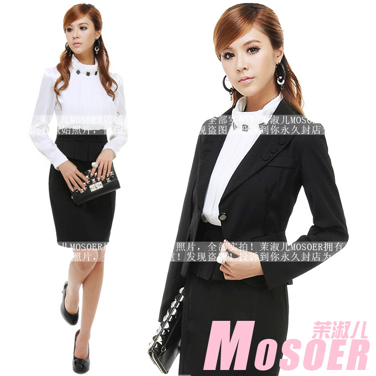 Work wear women's set suit formal professional women's ol career dress set 2012 one-piece dress