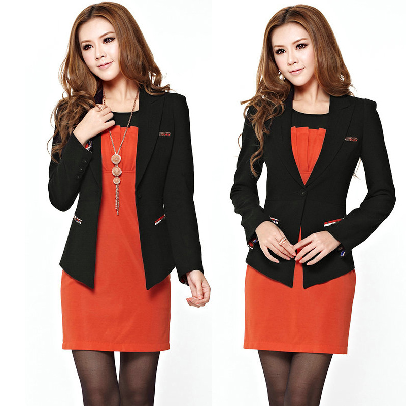 Work wear women spring skirt set fashion suit formal one-piece dress spring and autumn clothes 2065