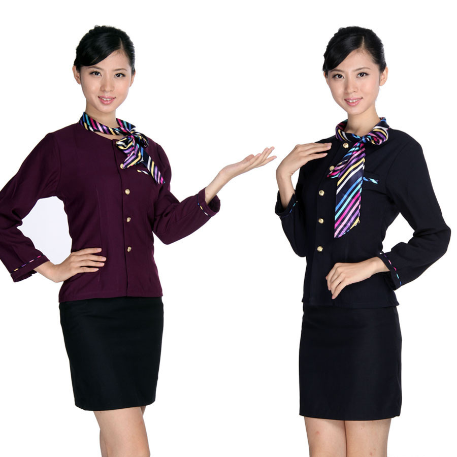 Work wear work wear autumn and winter long-sleeve restaurant uniforms