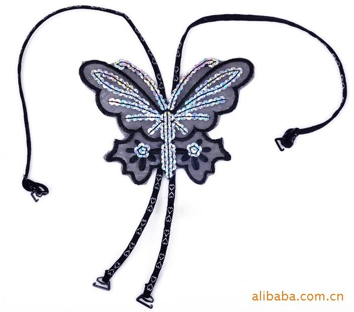 WOW! SALE! wholesale free shipping Super Sexy Butterfly lady Bra Straps with sequins