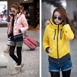 wowed women's patchwork thickening wadded jacket cotton-padded jacket