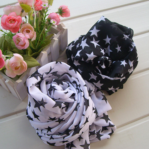 WSS002 2013 women's scarf spring and summer doodle Star Star silk scarf free shipping