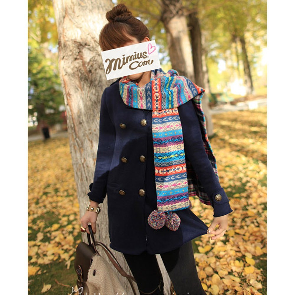 Wt2026 vintage double breasted long design jacket outerwear