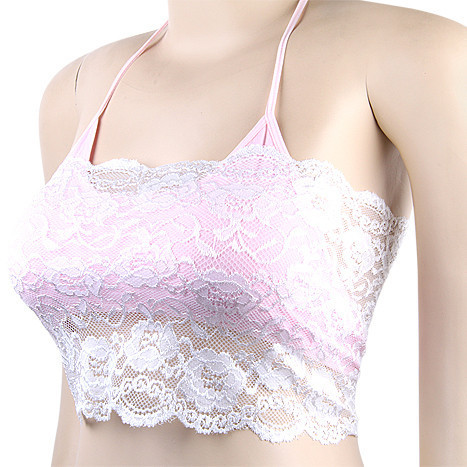 X0167 mm all-match basic flower lace tube top laciness tube top