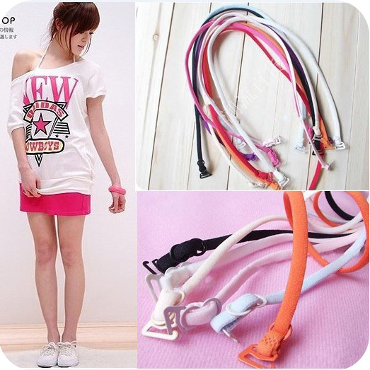 X0213 all-match high quality tenuity silica gel double shoulder strap invisible slip-resistant pectoral girdle
