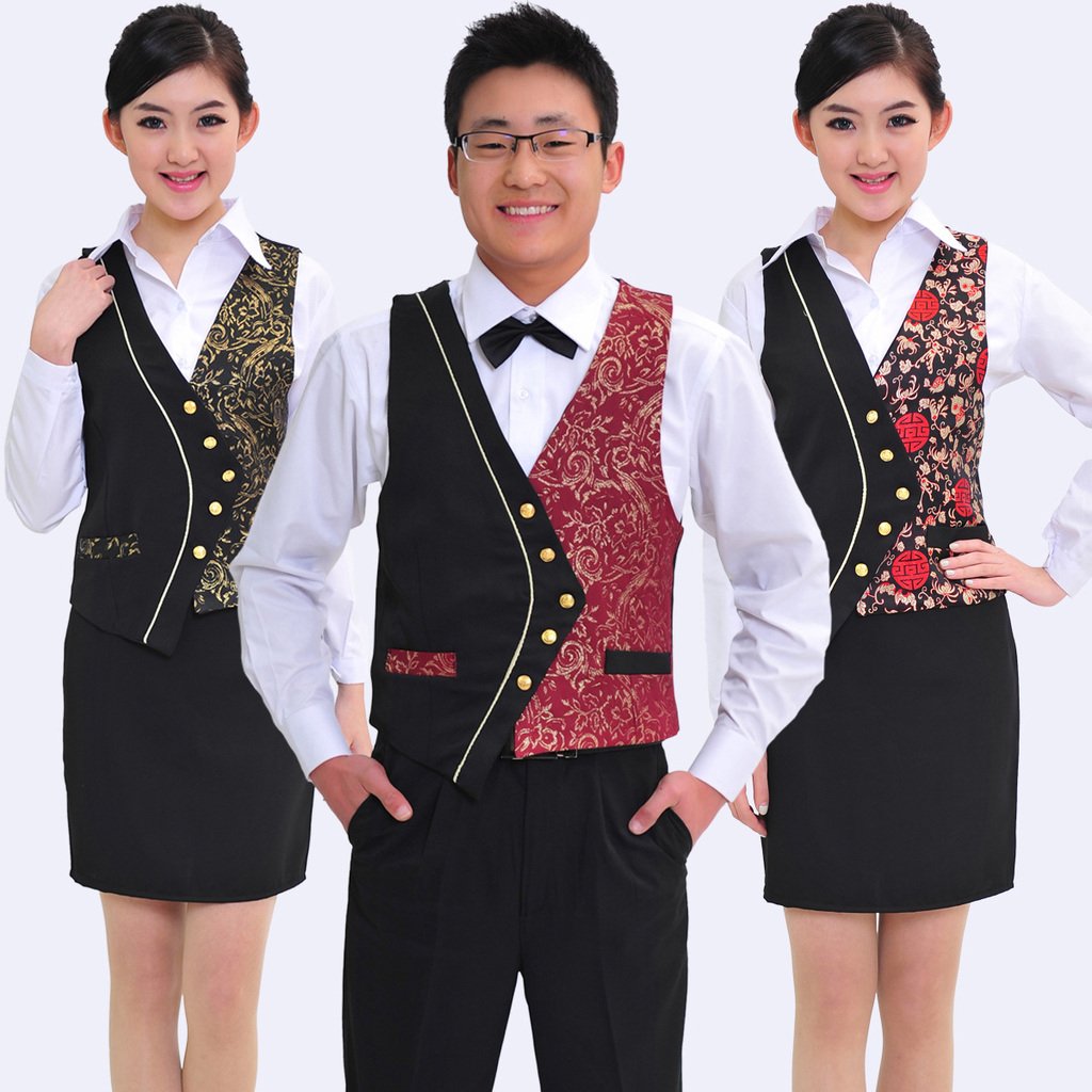 X123 ktv work wear vest waiter uniform