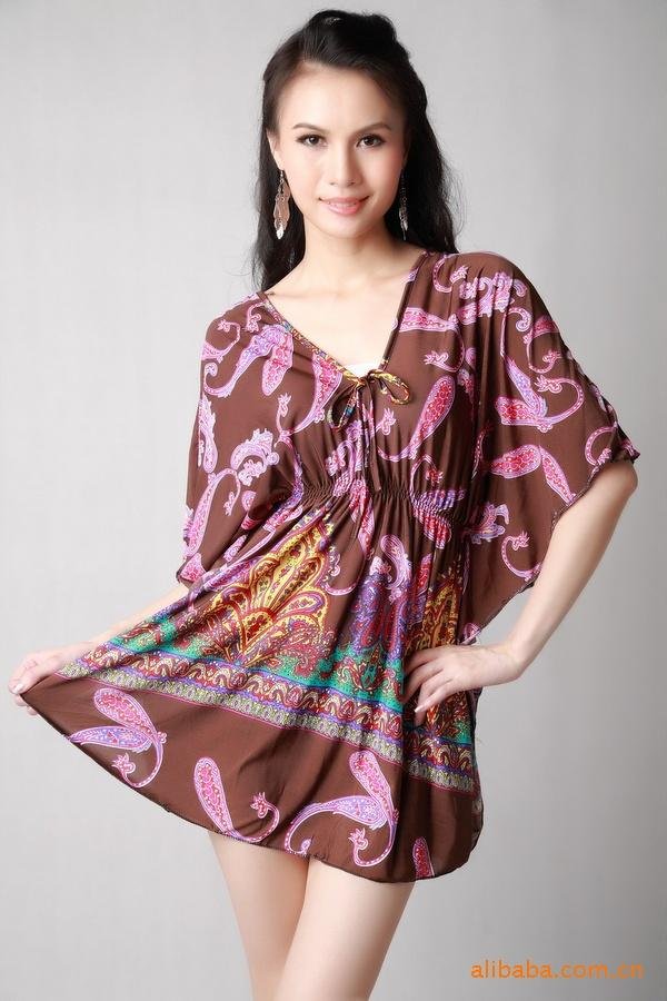 X63 Free Shipping by china post! 2012 women cotton dresses DEEP-V Bat Shape Fashion t-shirt Maxi Dress for retail & Wholesale