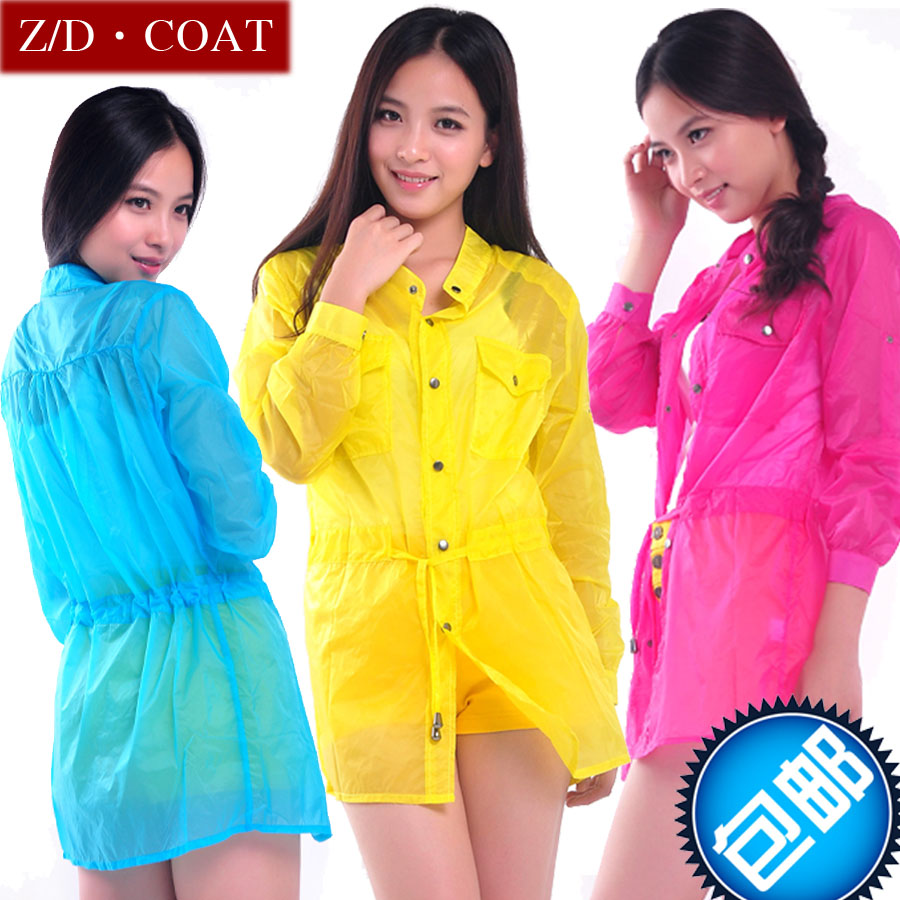Xiaxin sun protection clothing female sun protection clothing long-sleeve transparent candy color casual outerwear sun
