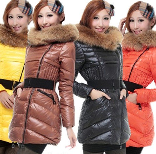 XL XXL down coat with large racoon fur collar,ladies long overcoat,authentic duck/Winter coat/Women Coats/Down Coat/ladyJacket