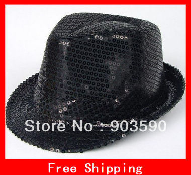 Xmas Gifts Fashion Sequin Flashing Hat Light Up Fedora Hats Use For Concerts Bars Discos Party Dance