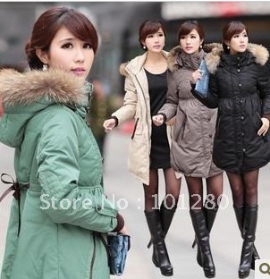 XS to 3XL 4XL 5XL ladies down jacket slim large raccoon fur collar plus size coat duck feather h244