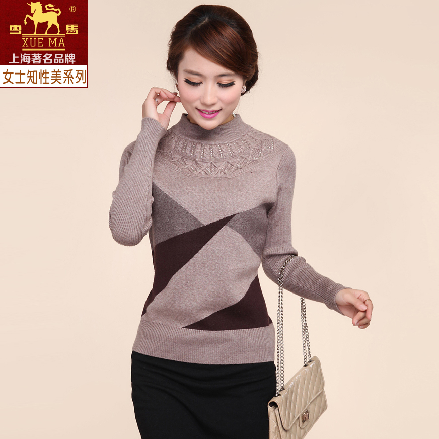 Xuema winter thickening sweater turtleneck long-sleeve basic plus size clothing thermal sweater