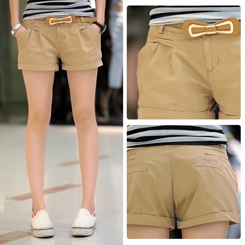 Xx813 women's 2012 summer belt bloomers casual pants roll-up hem shorts