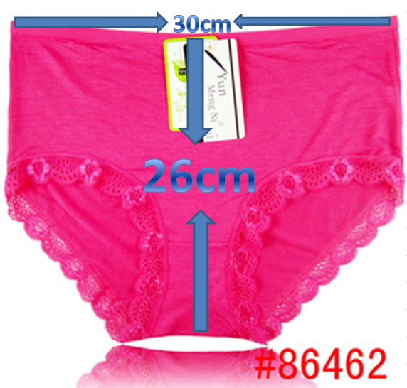 Xxl 2XL women's bamboo fibre briefs soft lace high waist panties plus size , sexy lingerie