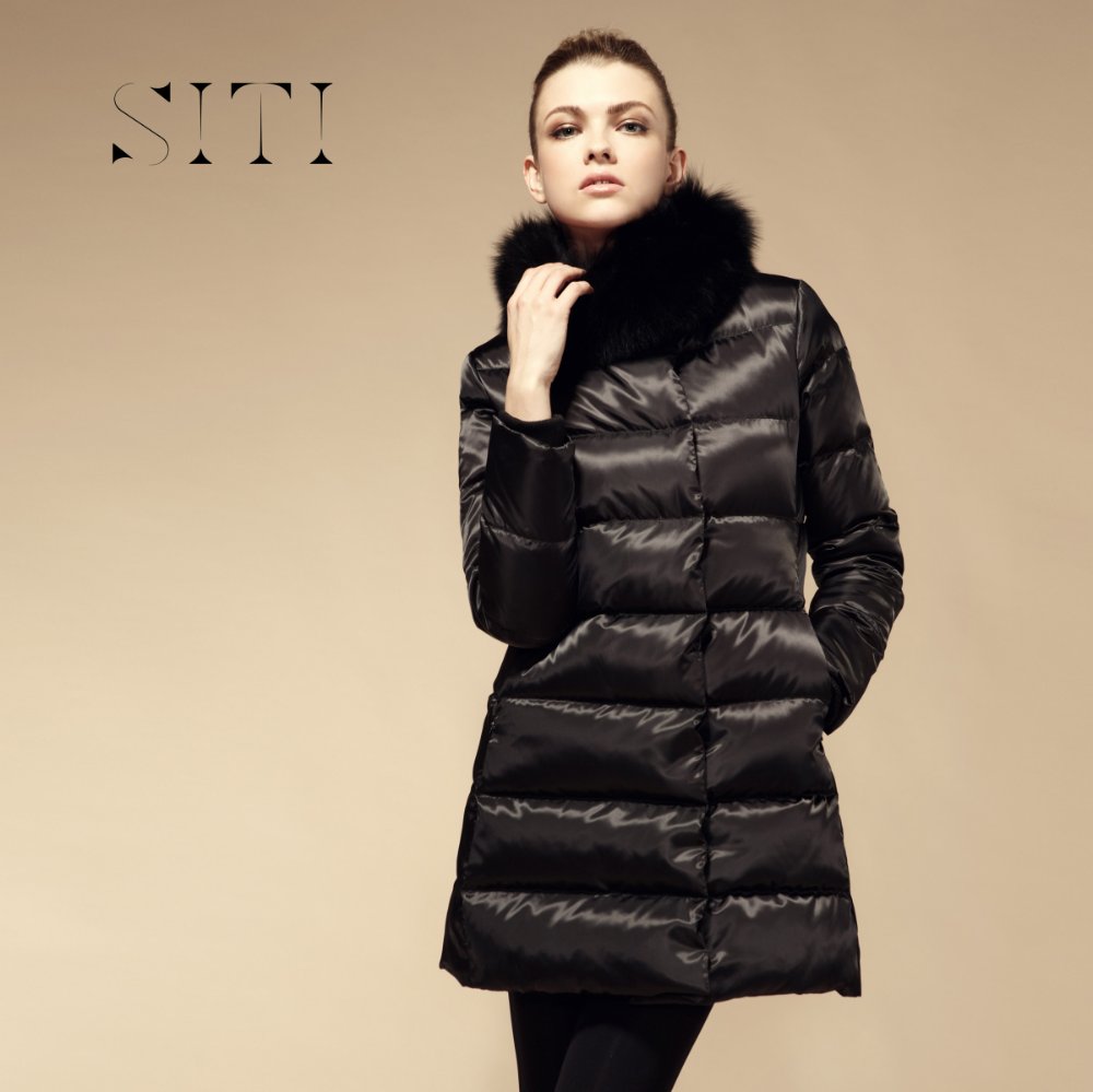 XXXXL 2012 winter jackets women warm jacket Down coat real fur winter jackets for the women black  long leather coat women party