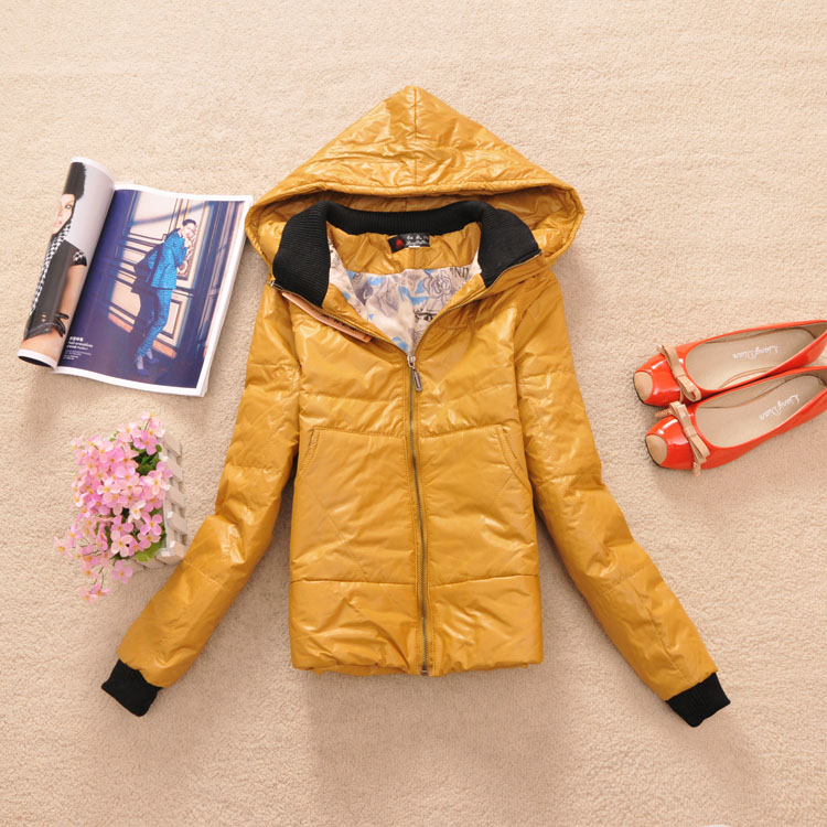 Y-47 2012 women's brief hooded solid color all-match slim drawstring thermal wadded jacket cotton-padded jacket 0.63