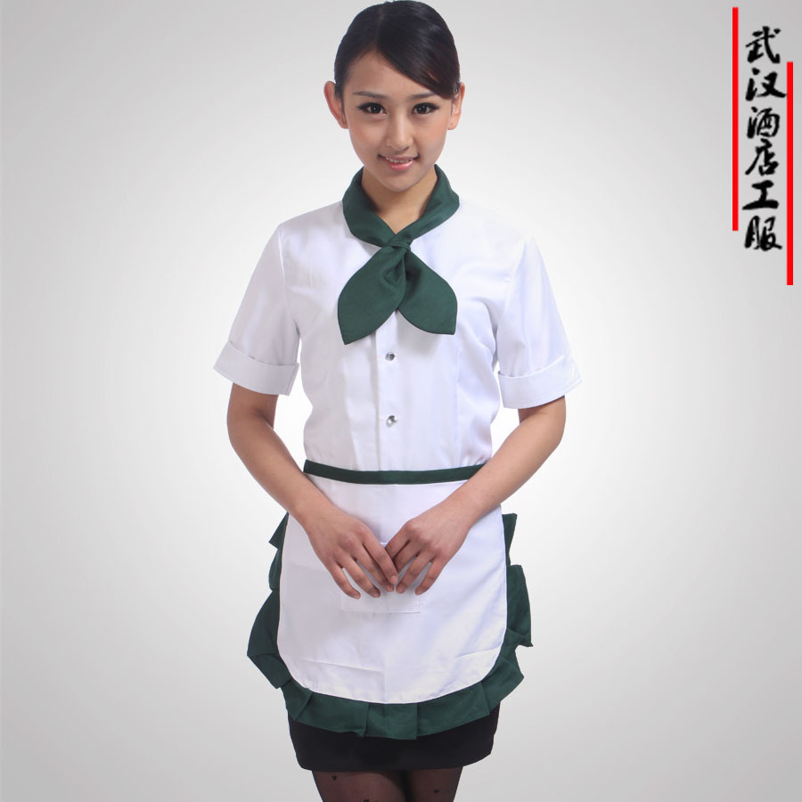 Y30 work wear summer female short-sleeve summer female uniform cake milk tea set
