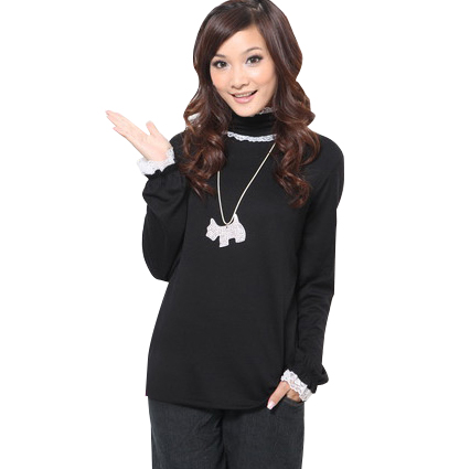 Yang's Maternity clothing lace stickums all-match maternity basic shirt long-sleeve maternity top 2013 maternity spring
