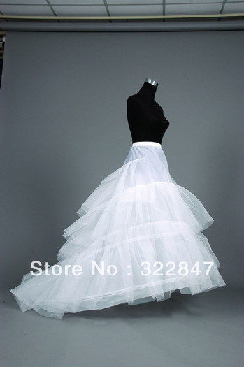 [YANG'S] Top Quality Hot sale 3-Hoop +2 Tier Bridal Wedding Petticoat Crinoline For Train Wedding Dress