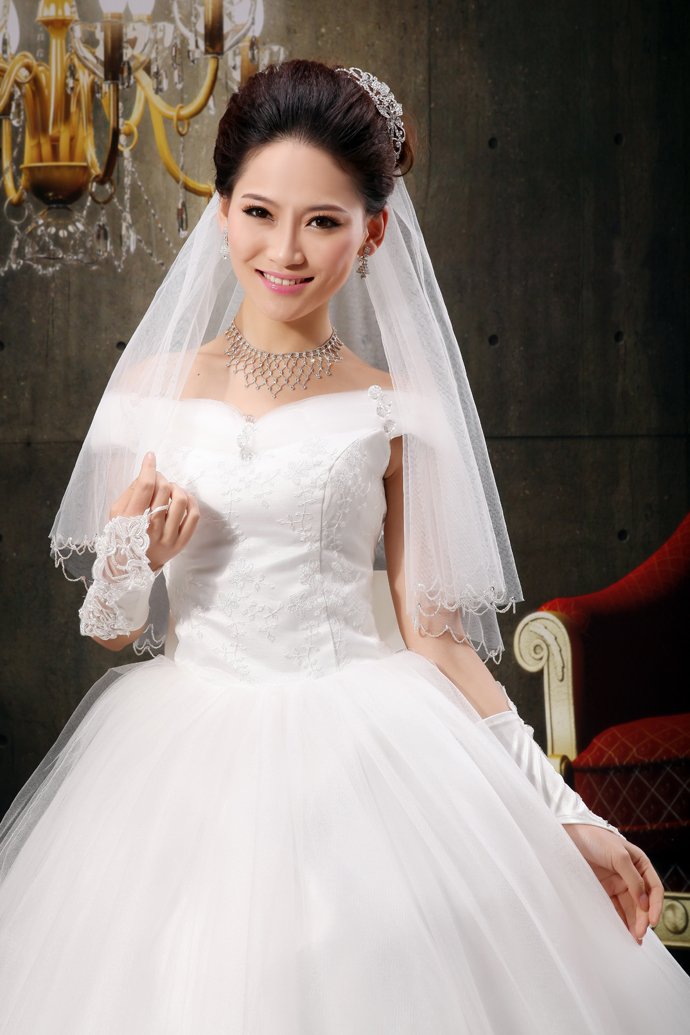 Yarn quality beads veil bridal veil laciness veil quality bridal veil ts-3013