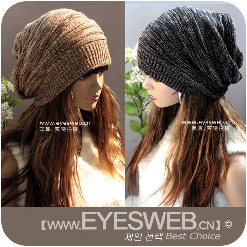 Yarn ultra long elastic millinery casual autumn and winter hat