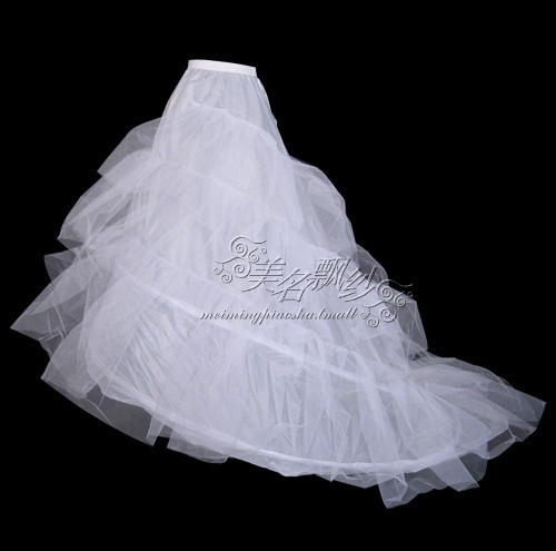 Yarn wedding dress train skirt pannier slip gauze train pannier 003