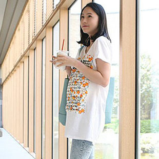 Yf-t03 summer maternity clothing clothes fashion loose long design short-sleeve T-shirt