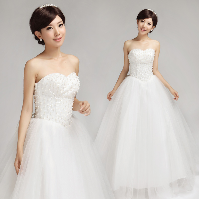 YHZ2012 new Princess Korean wedding bridal gown, wedding dress strapless wedding lawn Qi wedding