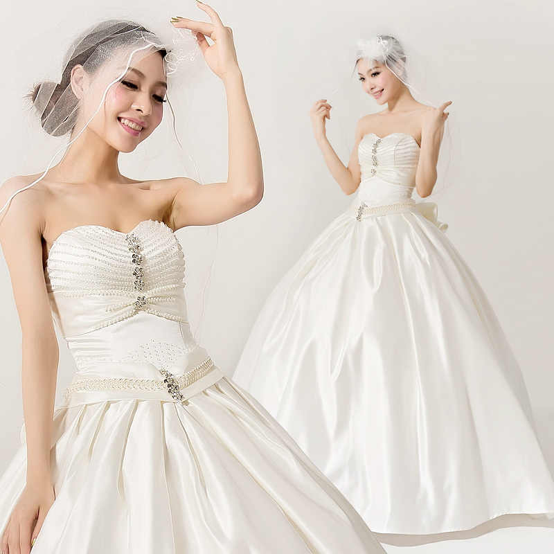 YHZ2013 new wedding Bra Korean wedding dress Korean bandage bow Qi land Princess Hotel wedding