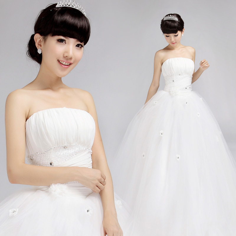 YHZNew 2012 Korean version of the wedding dress Bra sweet princess wedding Korean winter diamond wedding bandage paragraph