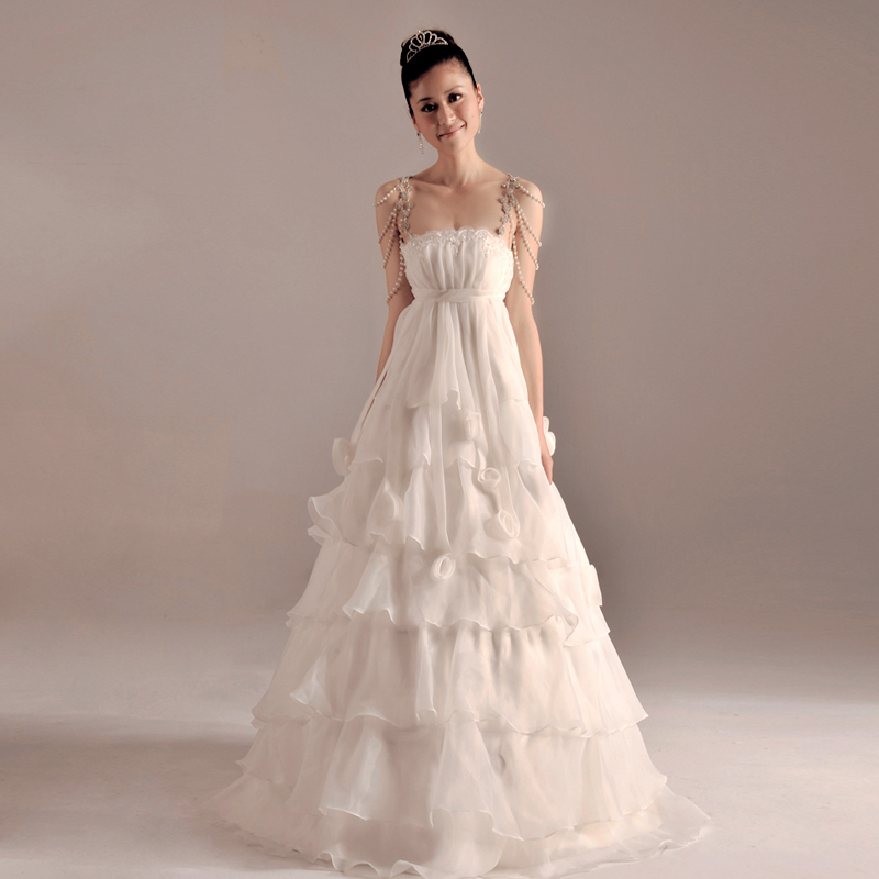 YHZQi sweet wedding dress 2012 new Korean fashion princess large size high waist pregnant women wedding winter models