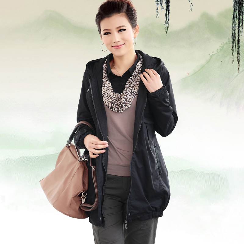 Yidream 2013 spring yarn decoration medium-long patchwork trench outerwear plus size female